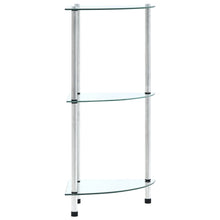 Kastje 3-laags 30x30x67 cm gehard glas transparant Doorzichtig 3-laags