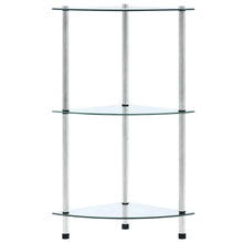 Kastje 3-laags 30x30x67 cm gehard glas transparant Doorzichtig 3-laags