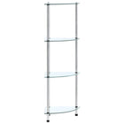 Vitrinekast 30x30x100 cm gehard glas transparant