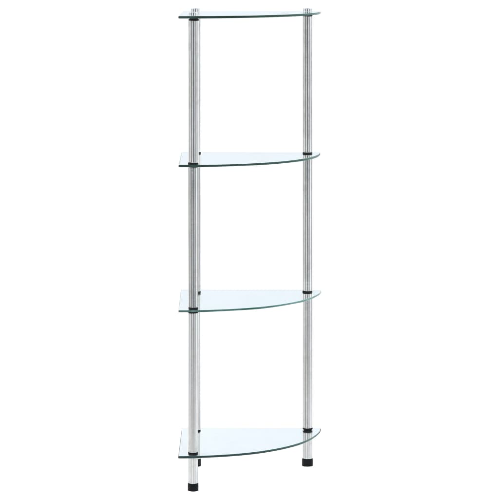 Kastje 30X30X00 Cm Gehard Glas Transparant Doorzichtig 4-laags