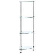 Vitrinekast 30x30x100 cm gehard glas transparant