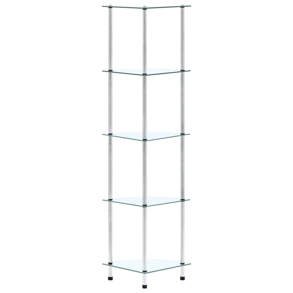 Kastje 30X30X30 Cm Gehard Glas Transparant Doorzichtig 5-laags