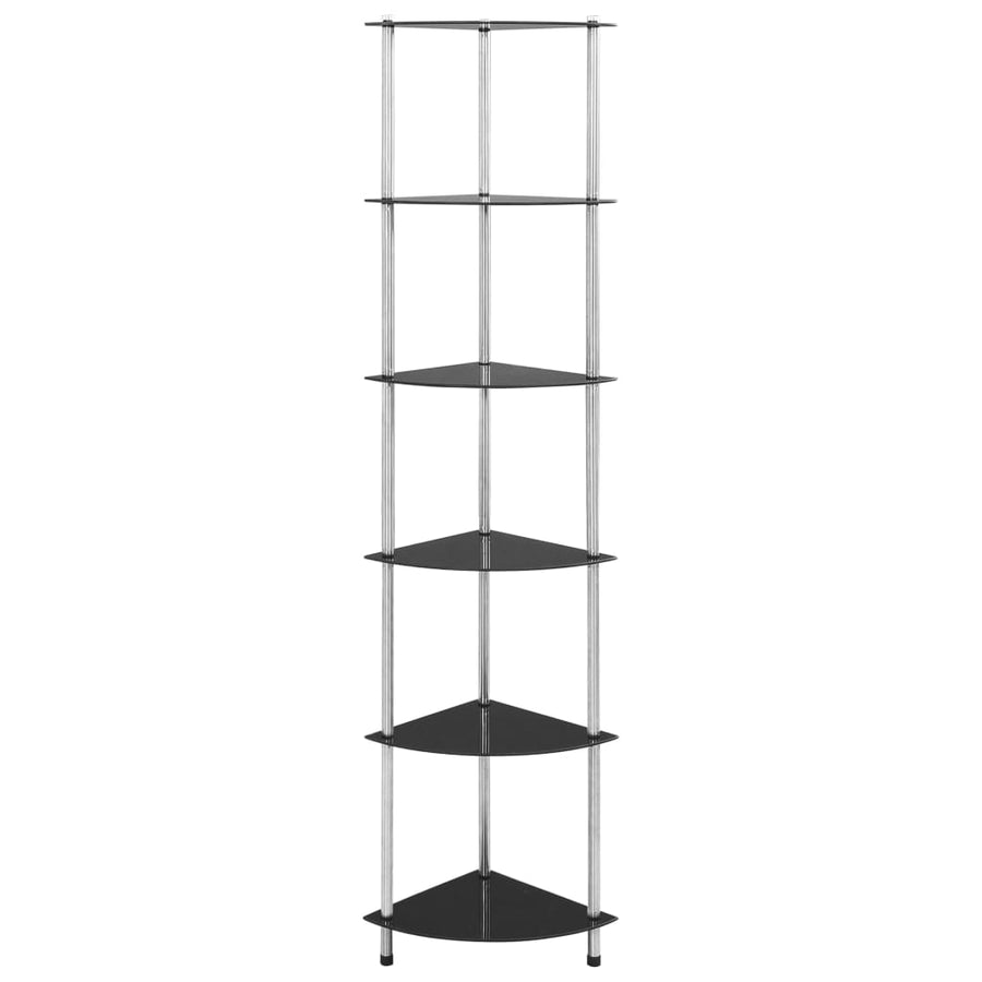Kastje 30X30X60 Cm Gehard Glas Zwart 6-laags