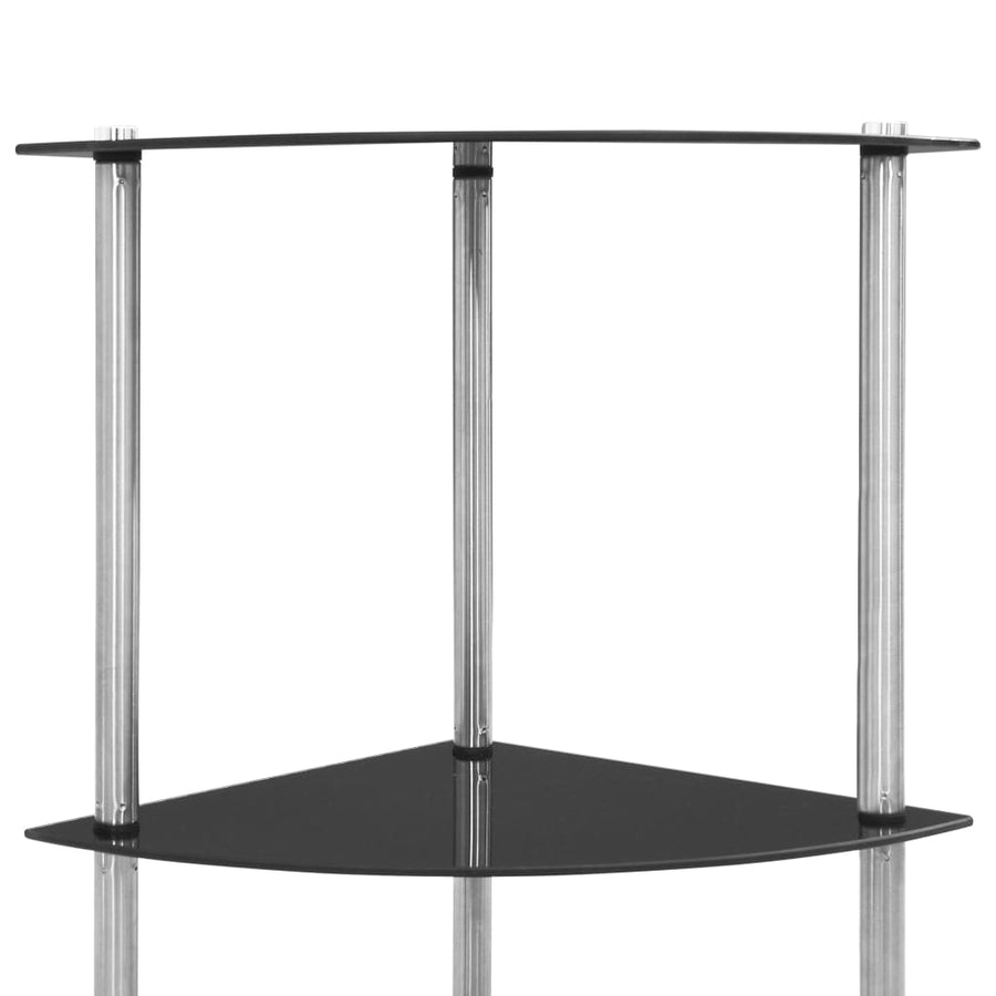 Kastje 30X30X60 Cm Gehard Glas Zwart 6-laags
