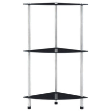 Kastje 30X30X67 Cm Gehard Glas Zwart 3-laags