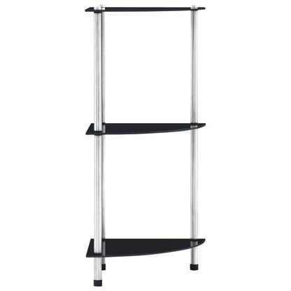 Kastje 30X30X67 Cm Gehard Glas Zwart 3-laags