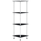 Boekenkast 30x30x100 cm glas zwart