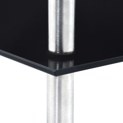 Kastje 30X30X30 Cm Gehard Glas Zwart 5-laags