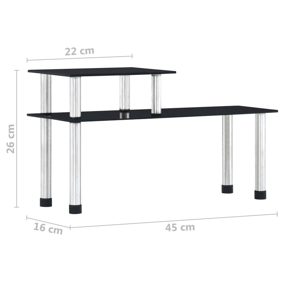 Keukenschap 45X16X26 Cm Gehard Glas Zwart