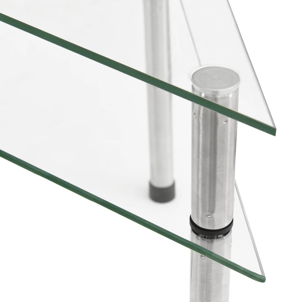 Keukenschap 49,5X35X19 Cm Gehard Glas Transparent Doorzichtig