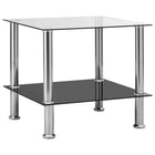 Side table 45x50x45 cm tempered glass transparent