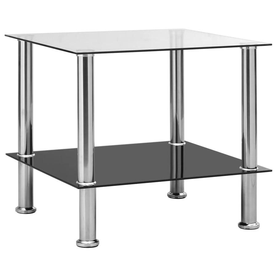 Bijzettafel 45X50X45 Cm Gehard Glas Transparant Doorzichtig