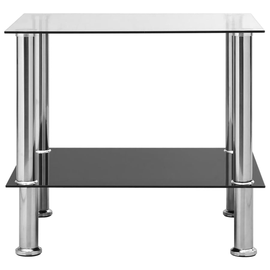 Bijzettafel 45X50X45 Cm Gehard Glas Transparant Doorzichtig