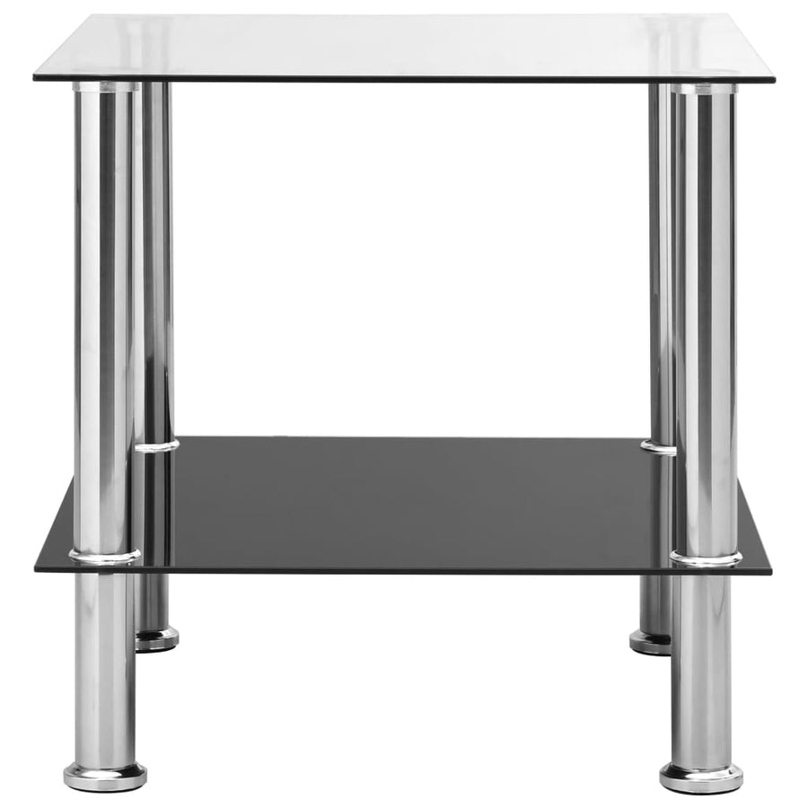 Bijzettafel 45X50X45 Cm Gehard Glas Transparant Doorzichtig