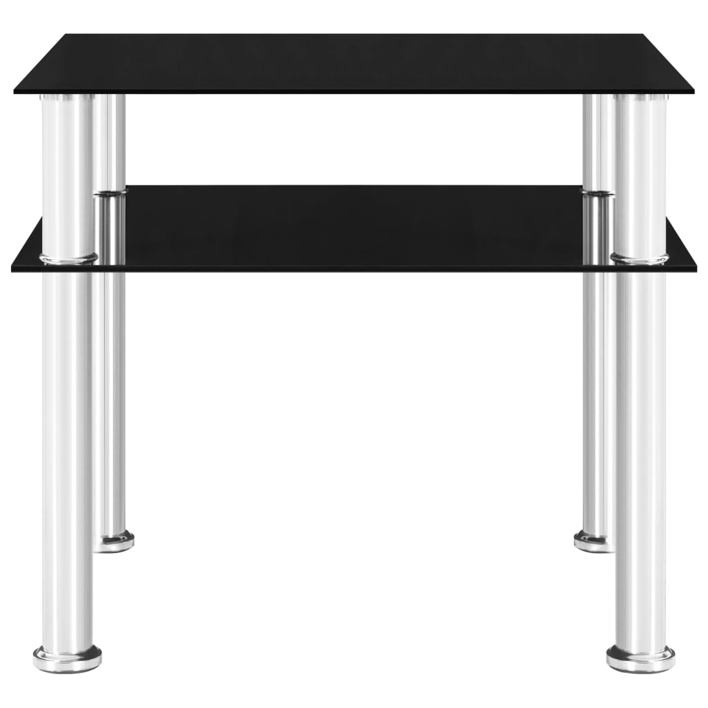 Bijzettafel 45X50X45 Cm Gehard Glas Zwart