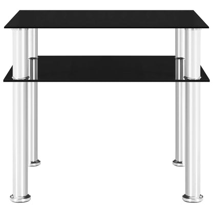 Bijzettafel 45X50X45 Cm Gehard Glas Zwart