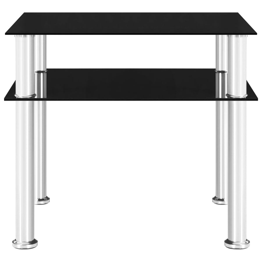 Bijzettafel 45X50X45 Cm Gehard Glas Zwart