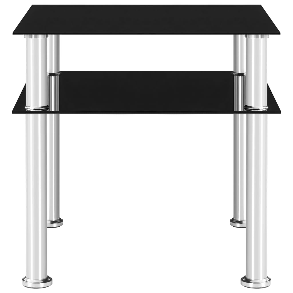 Bijzettafel 45X50X45 Cm Gehard Glas Zwart