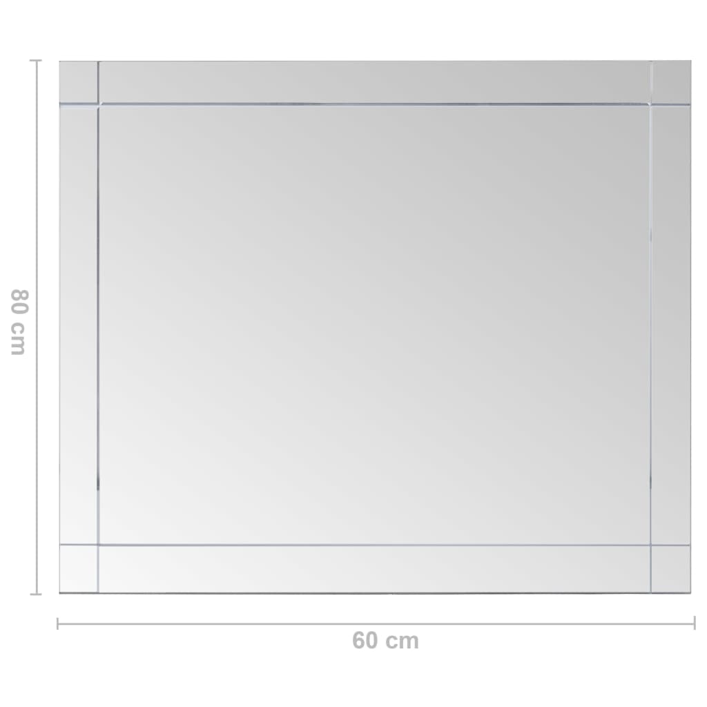 Wandspiegel Glas 80 x 60 cm