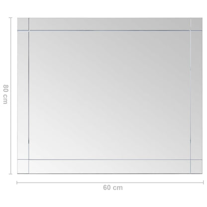Wandspiegel Glas 80 x 60 cm