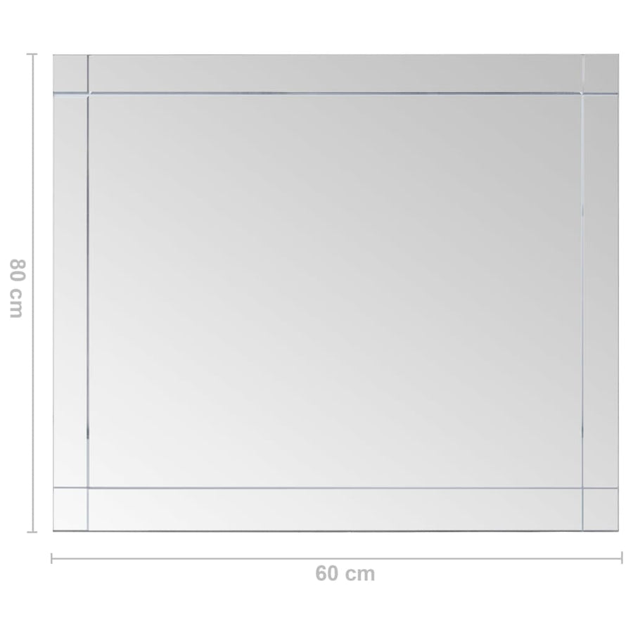 Wandspiegel Glas 80 x 60 cm