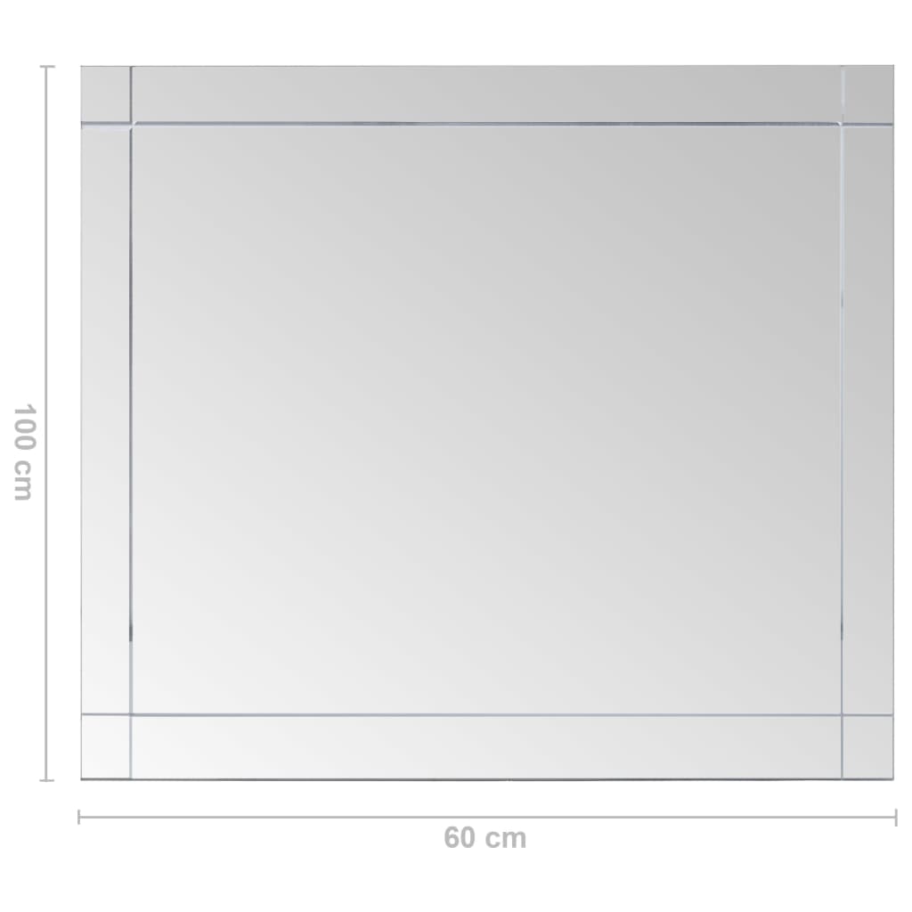 Wandspiegel Glas 100 x 60 cm