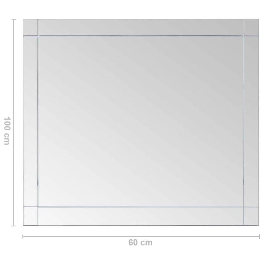 Wandspiegel Glas 100 x 60 cm