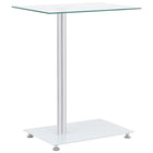 Bijzettafel U-vorm 45x30x58 cm gehard glas transparant