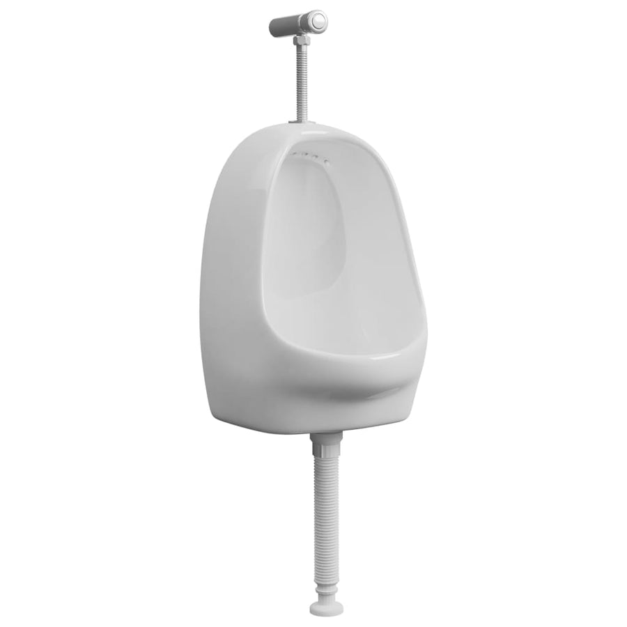 Wandurinoir Met Spoelklep Keramiek Wit Klassiek