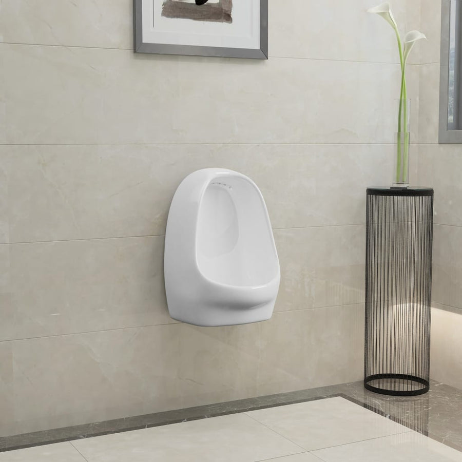 Wandurinoir Met Spoelklep Keramiek Wit