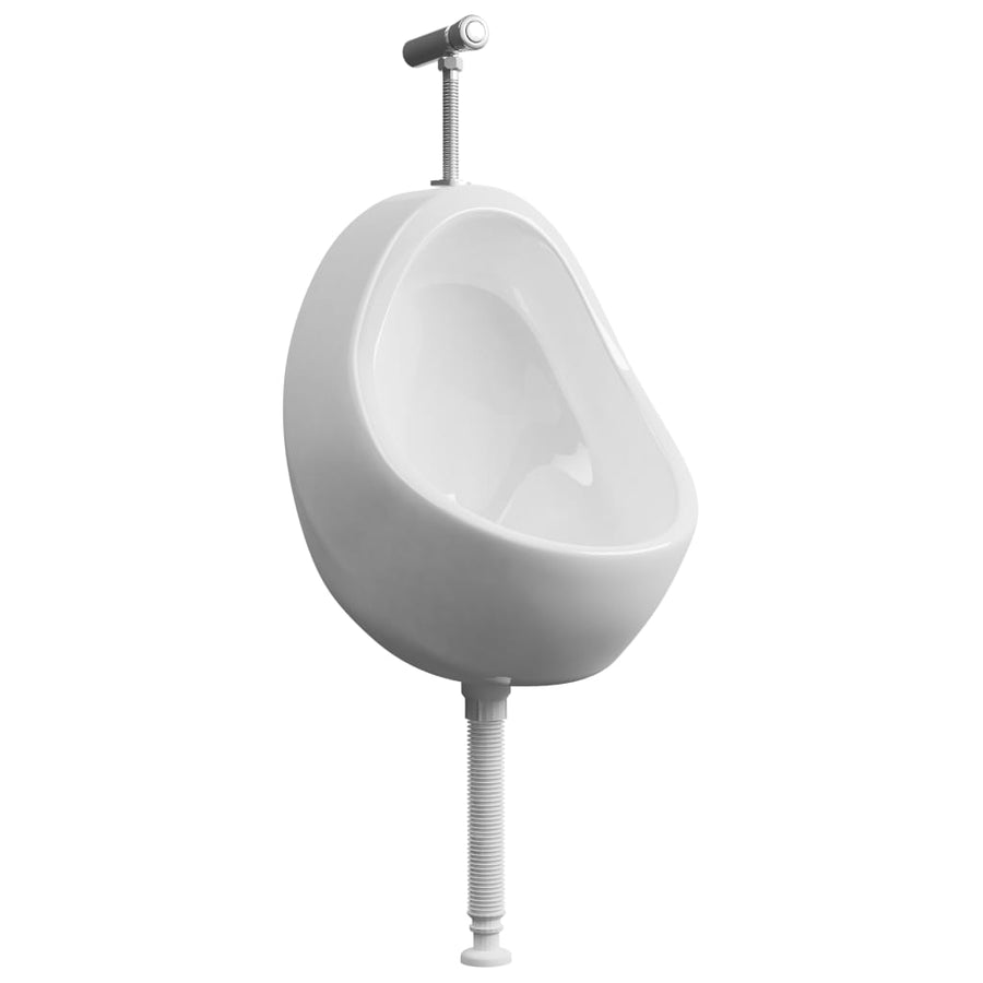 Wandurinoir met spoelklep keramiek wit Wit