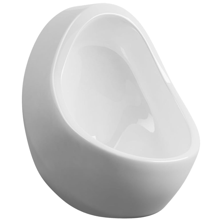 Wandurinoir met spoelklep keramiek wit Wit