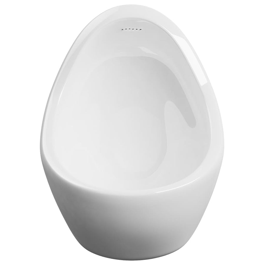 Wandurinoir met spoelklep keramiek wit Wit