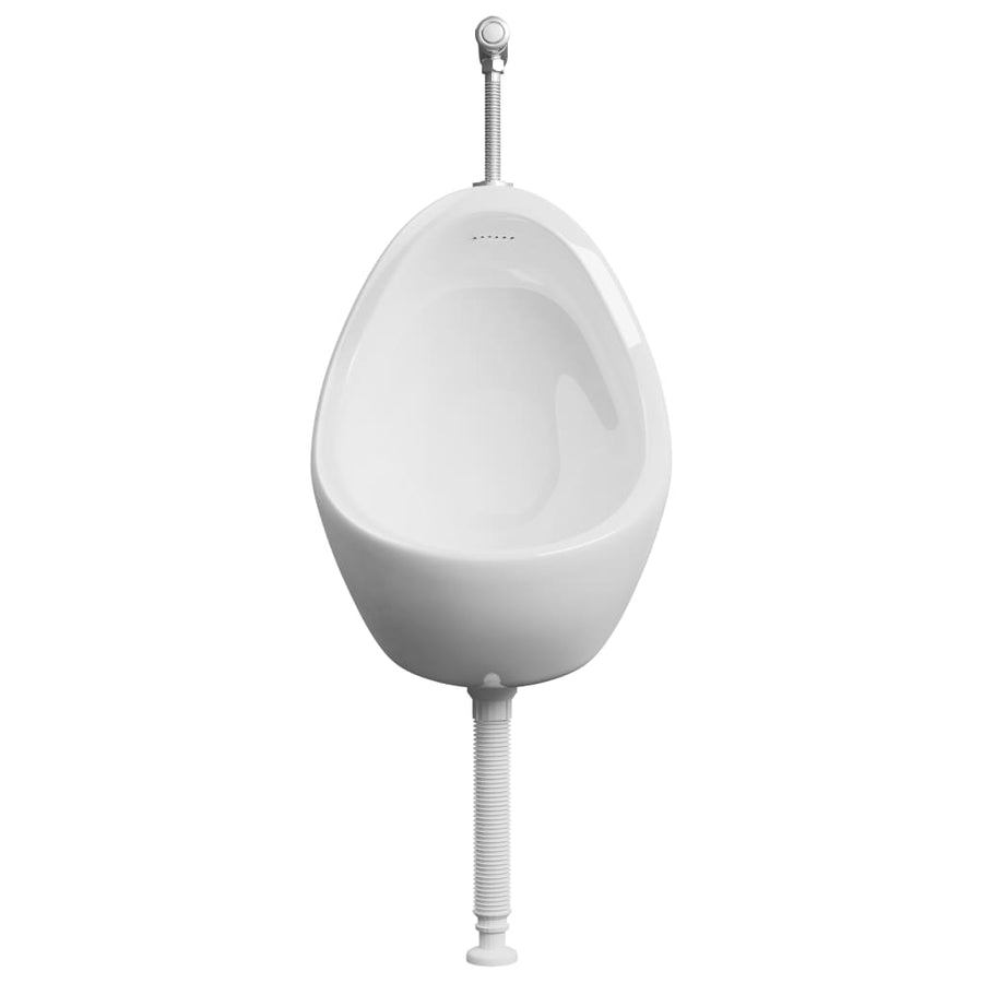 Wandurinoir met spoelklep keramiek wit Wit