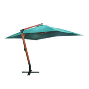 Zweefparasol 300x400 cm groen hardhout