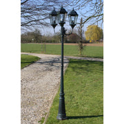 Tuinlantaarn Brighton 230 cm donkergroen/zwart