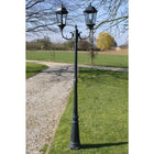 Tuinlantaarn 230 cm aluminium donkergroen zwart