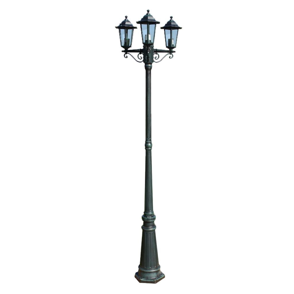 Tuinlantaarn Met Armen 25 Cm Aluminium /Zwart Donkergroen