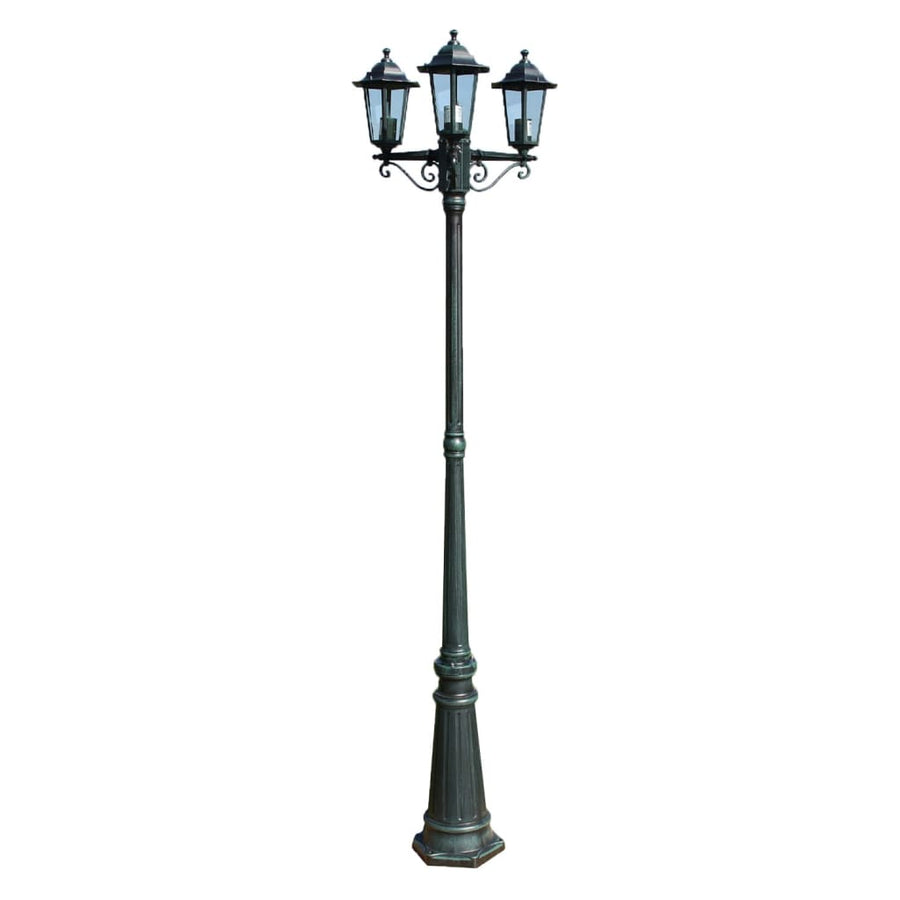 Tuinlantaarn Met Armen 25 Cm Aluminium /Zwart Donkergroen