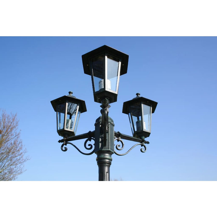 Tuinlantaarn Met Armen 25 Cm Aluminium /Zwart Donkergroen
