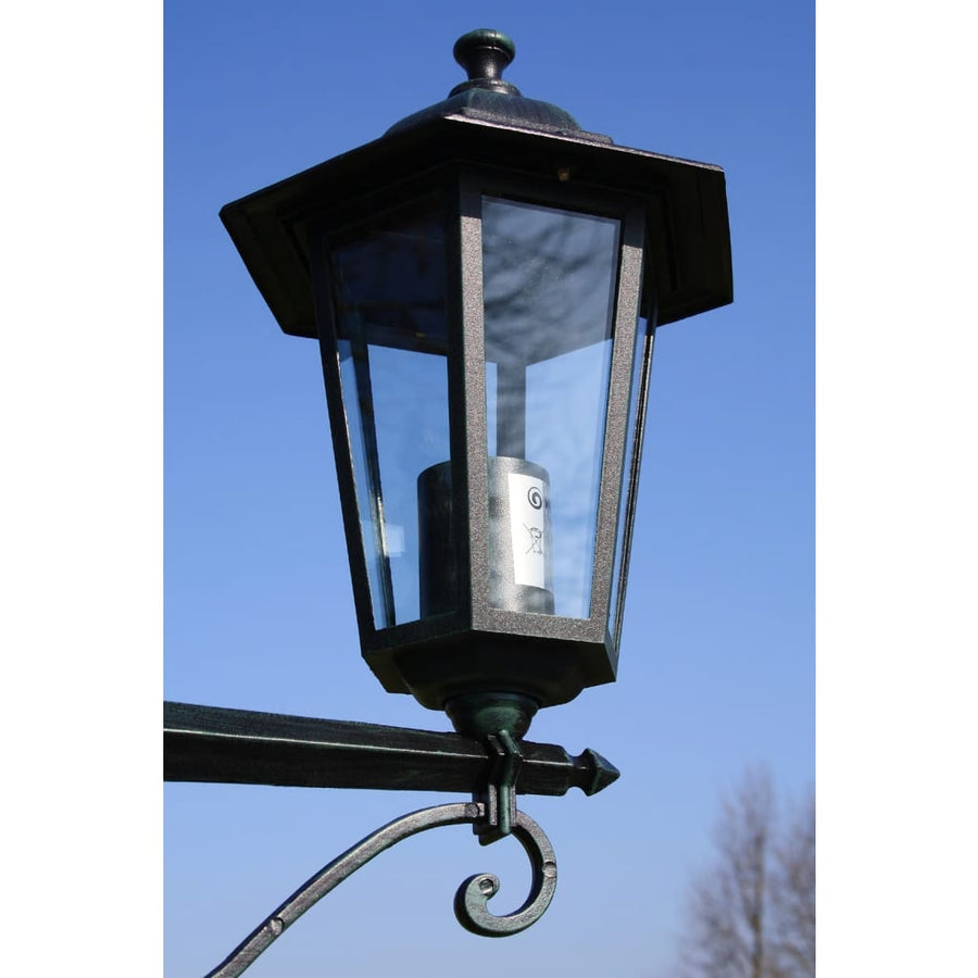 Tuinlantaarn Met Armen 25 Cm Aluminium /Zwart Donkergroen