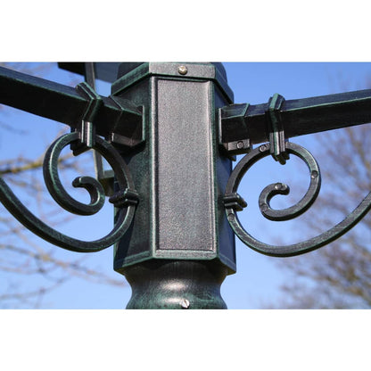 Tuinlantaarn Met Armen 25 Cm Aluminium /Zwart Donkergroen