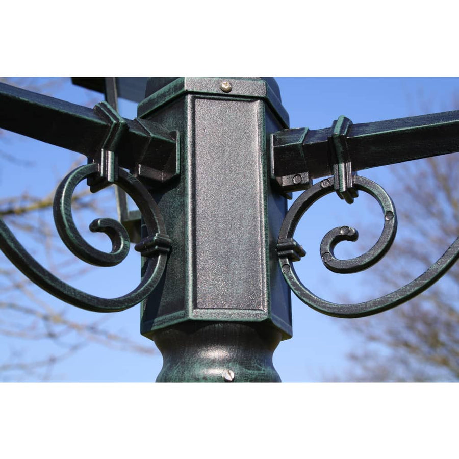 Tuinlantaarn Met Armen 25 Cm Aluminium /Zwart Donkergroen