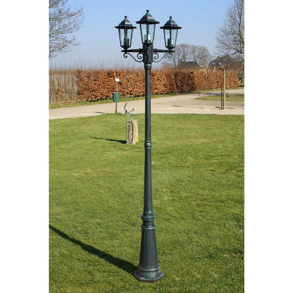 Tuinlantaarn Met Armen 25 Cm Aluminium /Zwart Donkergroen