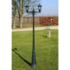 Garden lantern Preston 2-arm 215 cm dark green