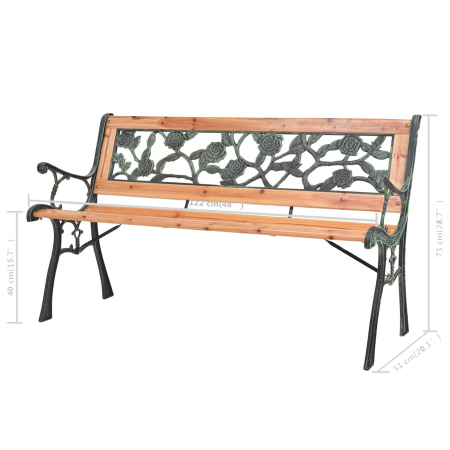 Tuinbank Hout 122 cm Rozen