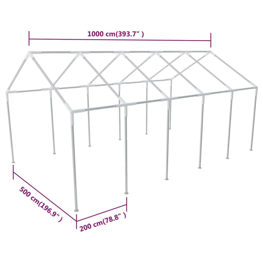 Frame voor partytent 10x5 m staal