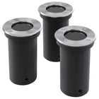 Grondspots tuin 3 stuks roestvrij staal GU10 IP67
