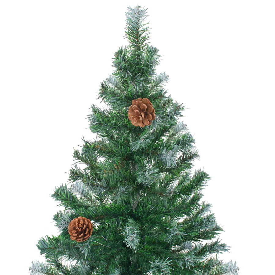 Kunstkerstboom met dennenappels 210 cm