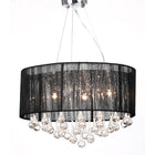 Chandelier with 85 black crystals
